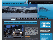 Tablet Screenshot of mthakubabackpackers.com